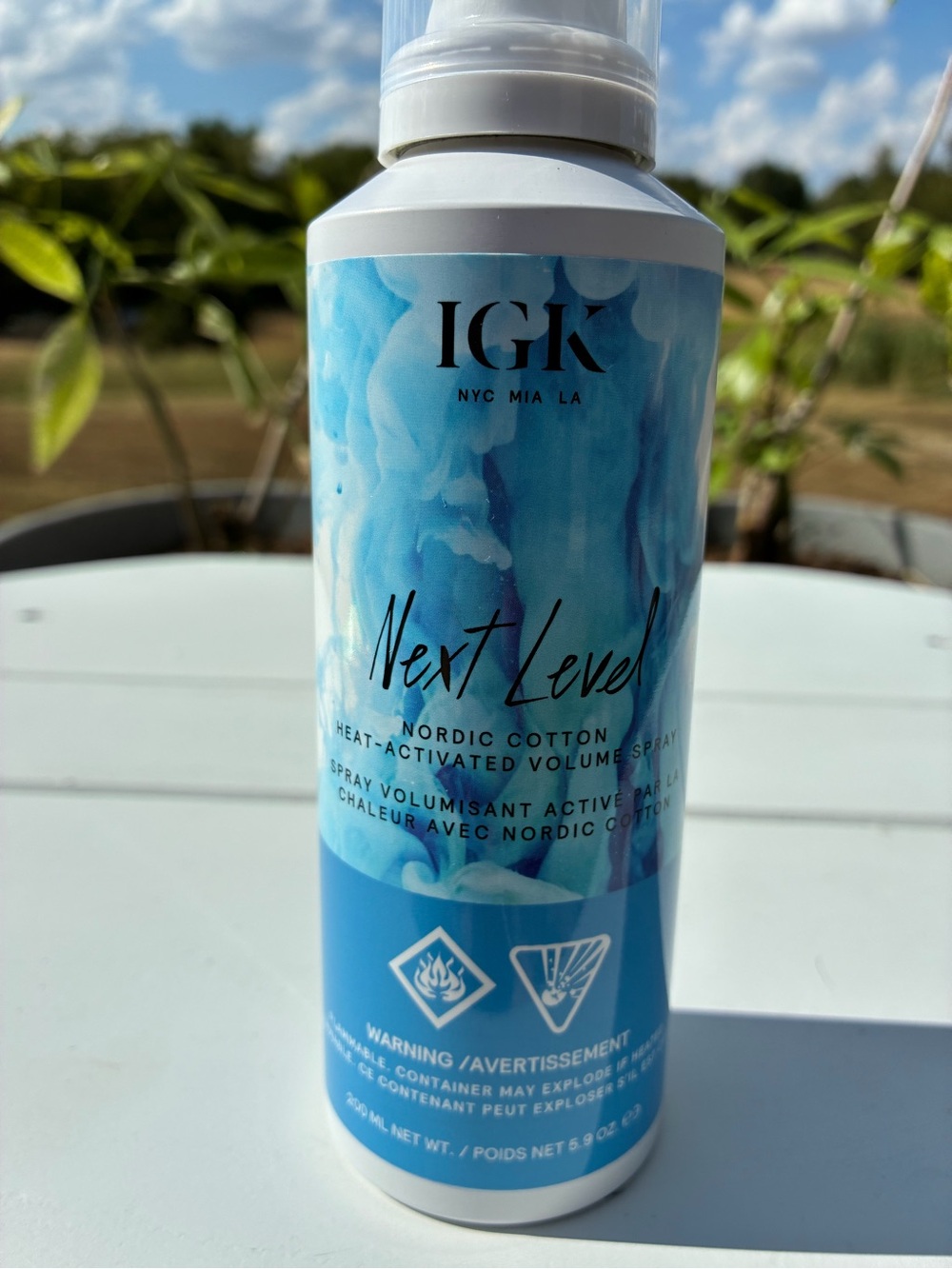 IGK Next Level Nordic Cotton Heat-Activated Volume Spray – 5.9 oz